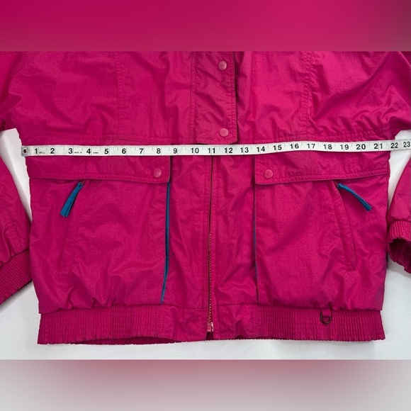 Helly Hansen VTG Late 80’s Neon Pink Ski Shell Jacket Womens Size Medium - Picture 5 of 11